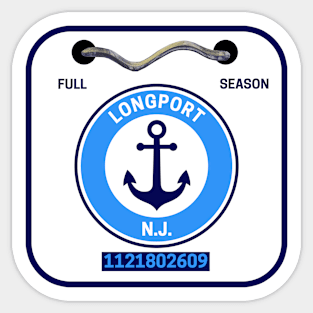 Longport New Jersey Beach Badge Sticker